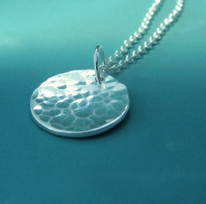 Hand Hammered Sterling Silver Necklace - Small Pool