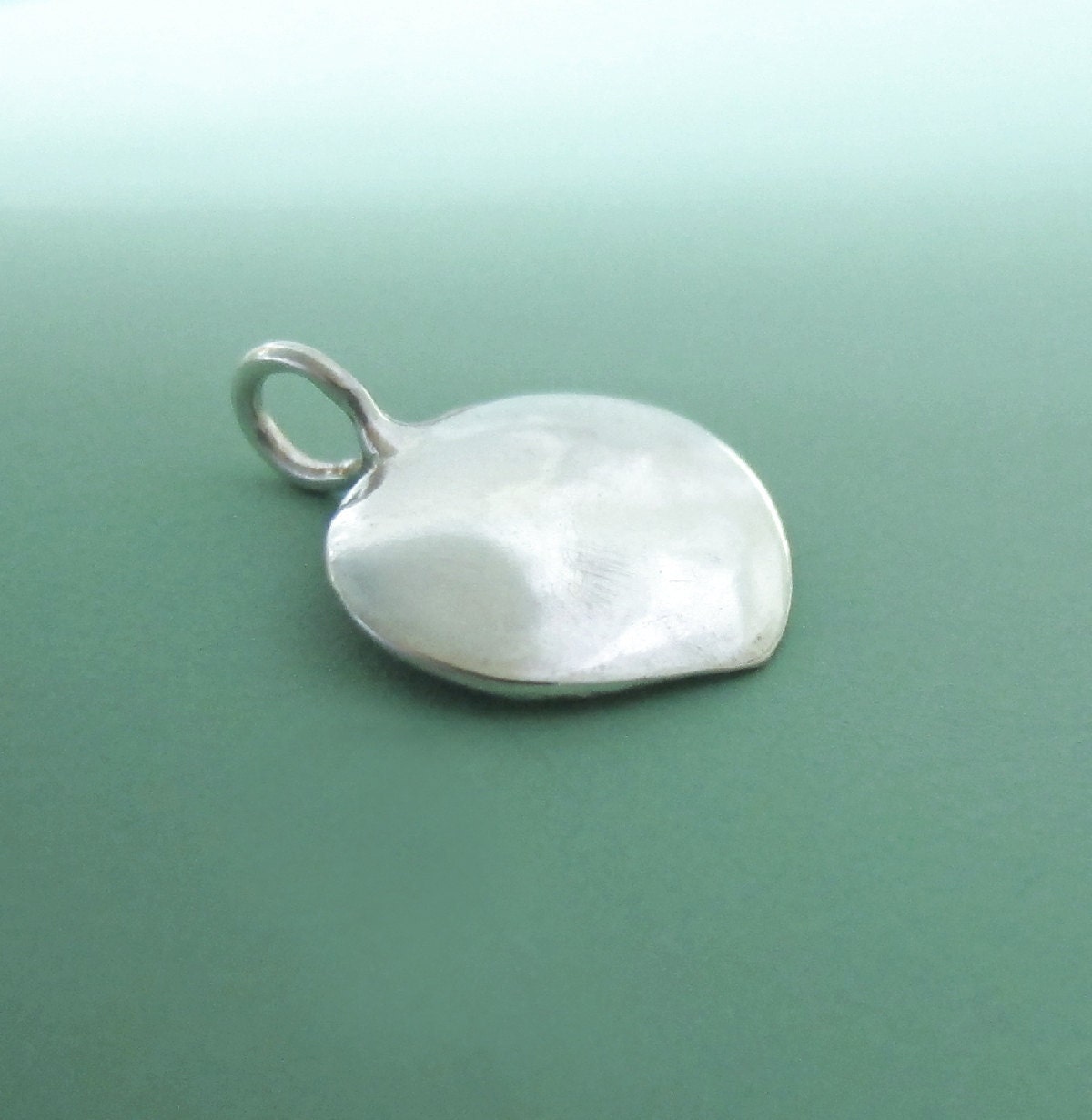 Sterling Silver Leaf Charm - Tiny Aspen