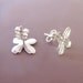 Sterling Silver Flower Post Earrings - Hydrangea