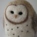 FREE SHIPPING - Barn Owl Needle Felted Wool Sculpture