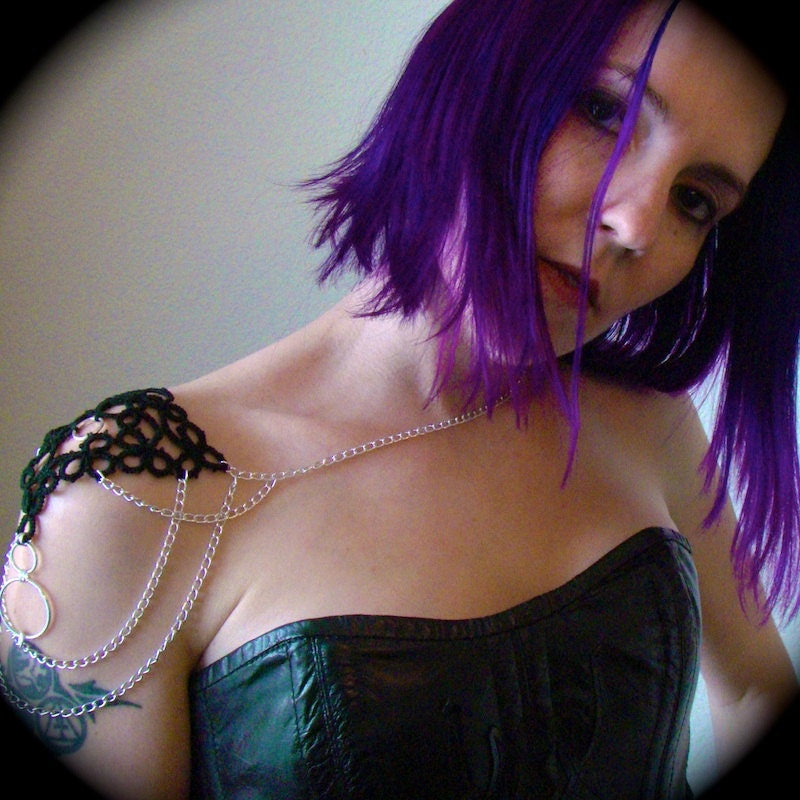 Tatted Lace Shoulder Adornment - Trinity