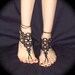 Tatted Barefoot Sandals - The Queen's Feet
