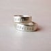 husband and wife, sterling silver wedding band pair