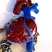 Heartbeat Hand sculpted Anatomical Heart Necklace