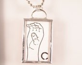 Sign Language Initial C Pendant Necklace