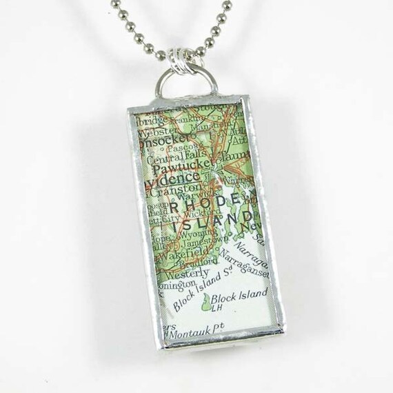 Rhode Island Map Pendant