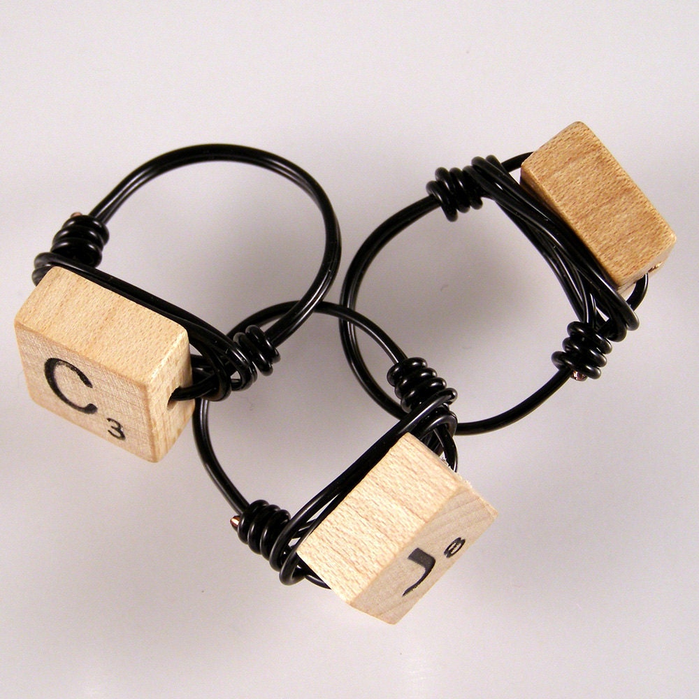 Scrabble Letter Ring - Choose your letter