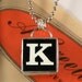 Letter K Initial Pendant Necklace