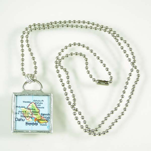 Oahu Map Pendant