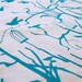 Home Sweet Home, Turquoise on White