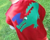 Kids Cape Alligator cape Superhero costume Custom U pick the colors and letter Il_170x135