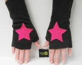 You Must Be My Lucky Star ...Black Adult Fingerless Gloves Il_170x135