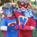 2 Superhero Capes Costume  or Princess Costume  2 kids Cape  2 Tees  2 Mask and 2 pairs of Gloves