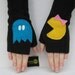 Ms.Pacman and her pursuer Black Adult Fingerless Gloves
