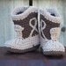 Brown Cowboy Booties, Small (6 month) size