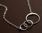 Crescent Necklace on Sterling Silver, Everyday Jewelry, Birthday, Anniversary, Sweet 16 & Holiday Gifts