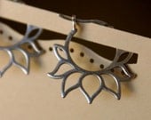 Lotus Hoop Earrings - Simple Everyday Jewelry, Treat for Yourself or Birthday & Sweet 16 Gifts