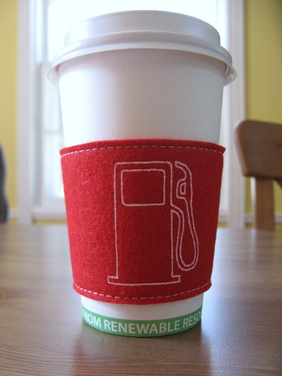 FILL 'ER UP Gocco-printed Reusable Coffee Sleeve