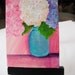 Hydrangeas in Blue canning jar original mini painting on Canvas with Easel
