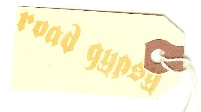 Road Gypsy unmounted word rubber stamp