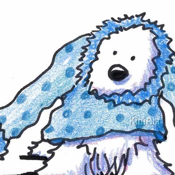 Matted Original Art Westie Terrier Dog ACEO