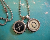 XO Charm Vintage TYPEWRITER Key NECKLACE Gift Hugs Kisses