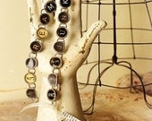 Custom Design Vintage TYPEWRITER KEY BRACELET Initials Name You Choose
