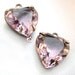 RESERVED for anuschka - Vintage Brass Settings with Hearts - Aqua, Light Amethyst, Deep Amethyst, Ruby, and Sapphire - 15mm - International Shipping