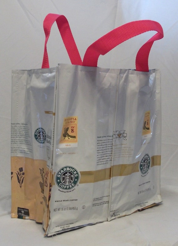 Recycled Starbucks Coffee Bean Bag By Pbandj On Etsy 1783