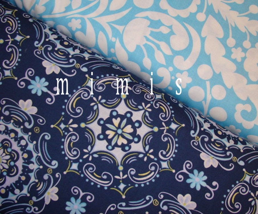 Tea Garden by Dena Designs, DREAM RIGHT in Navy  Silhouette In BLUE 1 Yard Fashion Fabric