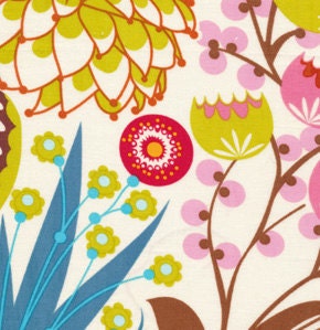 LAST 3/4  YARD / Summer Totem in Tart /  LouLouthi Fabric /  - Anna Maria Horner -   Cotton Quilt Fabric
