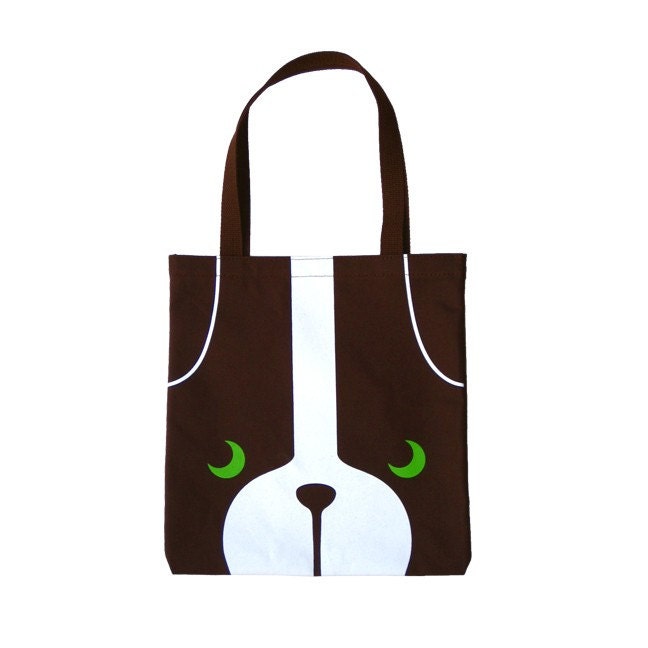 Puppy Dog Tote Bag in Brown