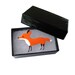 Red Fox Acrylic Brooch Pin