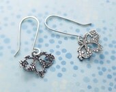 Etched arabesque scroll earrings