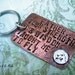 FATHER You Taught ME Hand Stamped Rustic Antiqued Copper - Key Chain - can be custom personalized