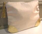 Zipper Pouch - Vintage Pink & Gold
