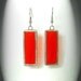 Orange Stained Glass Earrings