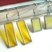 Yellow Stained Glass Earrings 2 Pair
