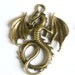 Antiqued Bronze Ancient Dragon Connector Pendant