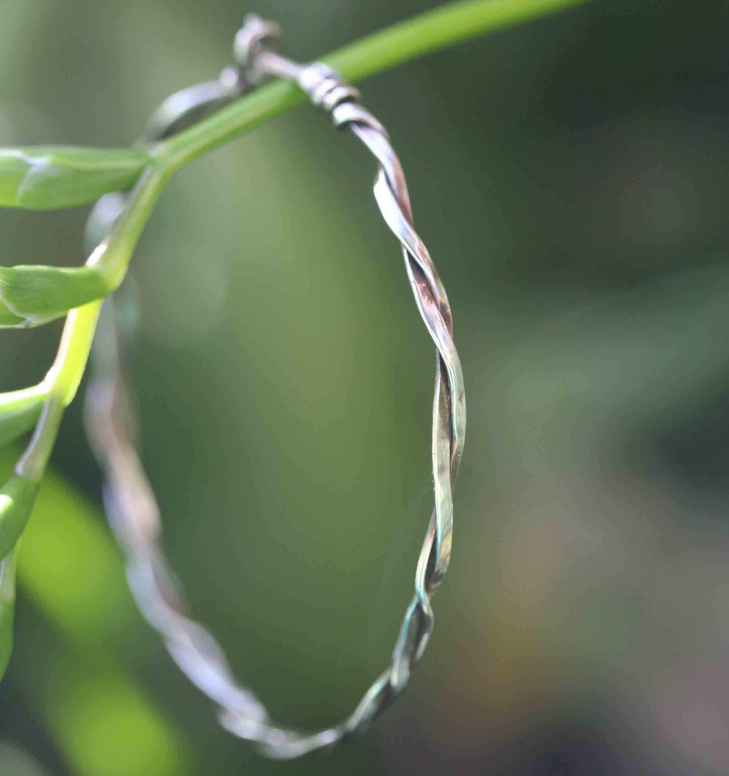 Twisted Sterling Hoops