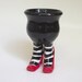 Sex Pot with Heels and Striped Stockings