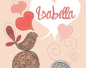 In the Garden Personalized print for kids and babies