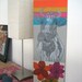 The Cow - original painting/drawing on masonite