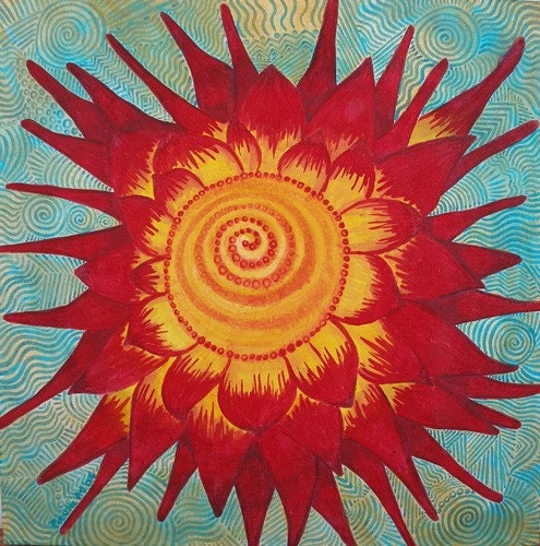 Sunburst Spiral giclee print