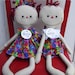 Autism Awareness handmade cloth dolls Boy and Girl Pair