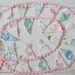SALE ---- Bunting Banner Garland in Pastels Vintage Quilt and Rick Rack Fabric