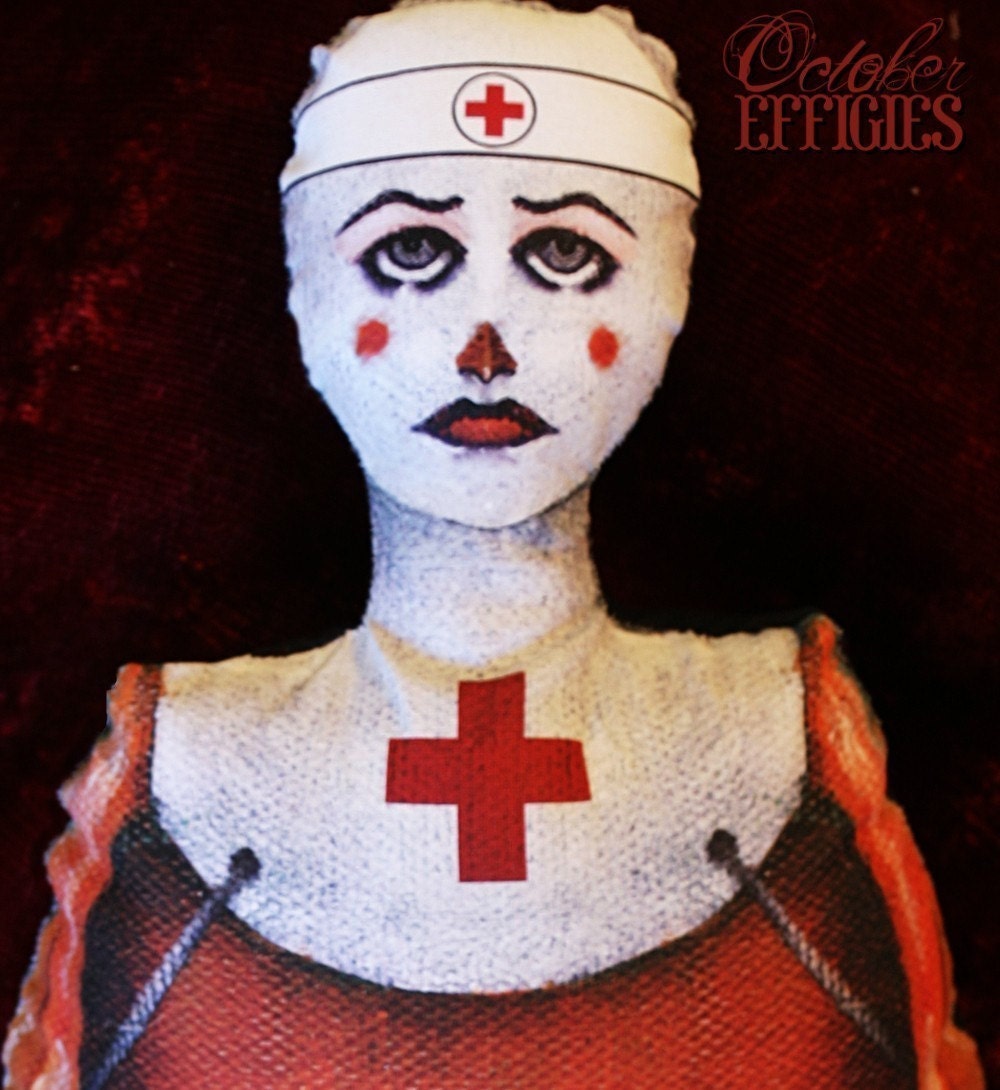 Nurse Bird Stuffed Print Doll
