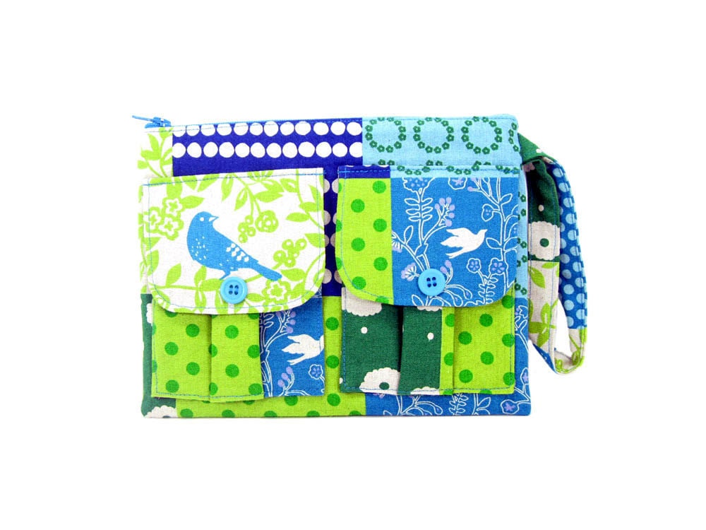 Wallet Wristlet - Echino Nature's Story Turquoise Dorothy Wristlet Wallet