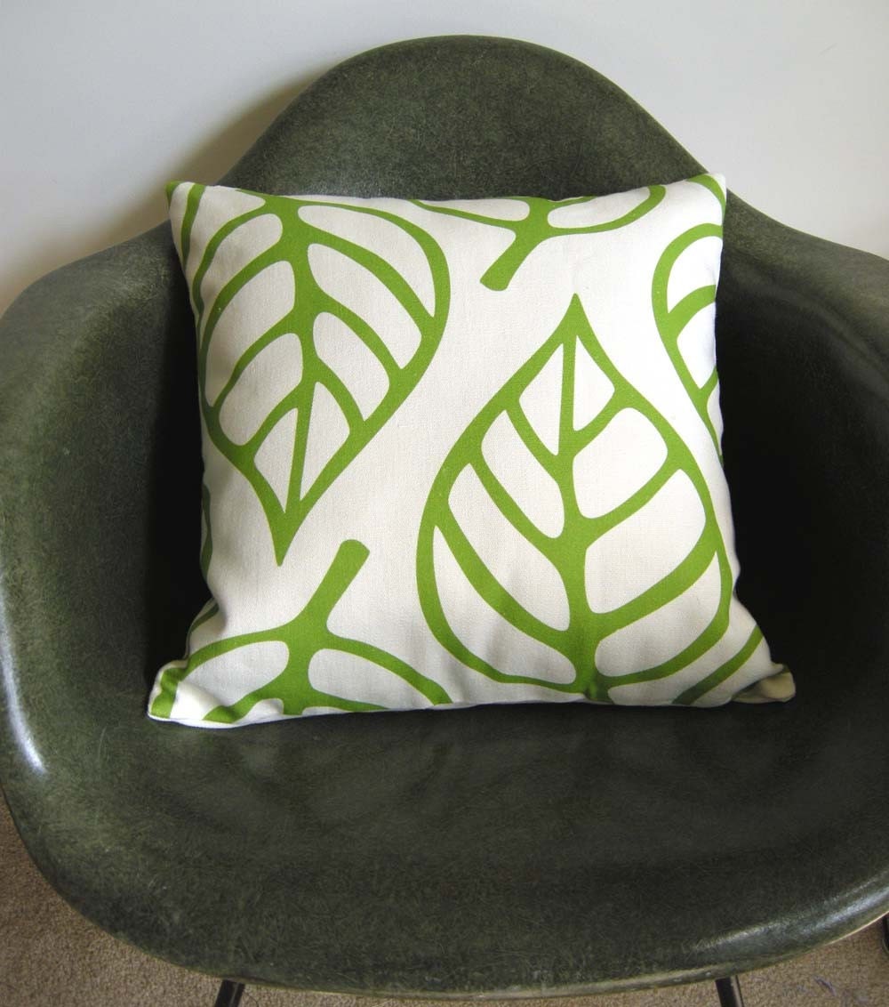 Leaf Pillow Cover - Organic Cotton and Hemp Canvas