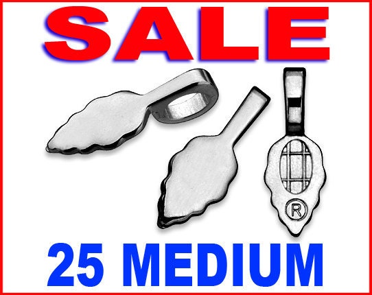 FREE Magnetic Clasp Choker - 25 MEDIUM Aanraku Bails - Silver Plated Aanraku bails - Anraku Bail - Z2